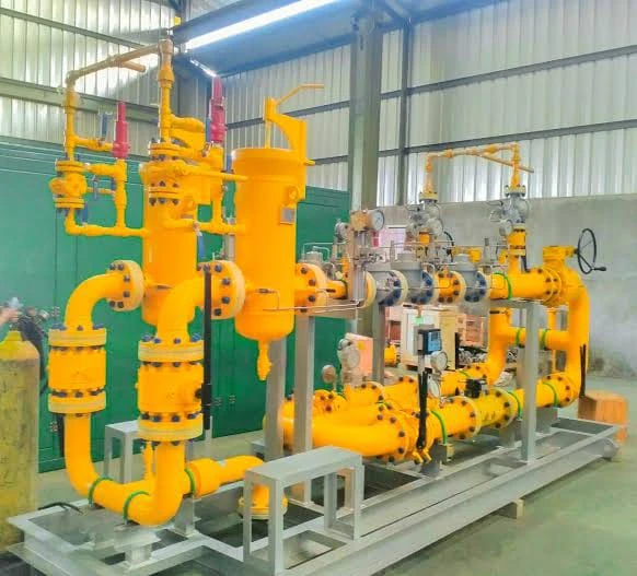 محطة قياس وتدفق غاز طبيعي بالموجات فوق الصوتية (Ultrasonic Metering)